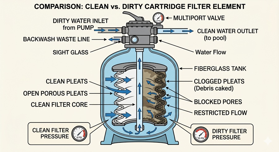 Cartridge filter system